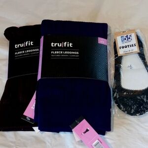 Bundle of fleece leggings and footies